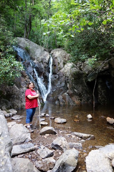 Cabin Creek waterfall barb